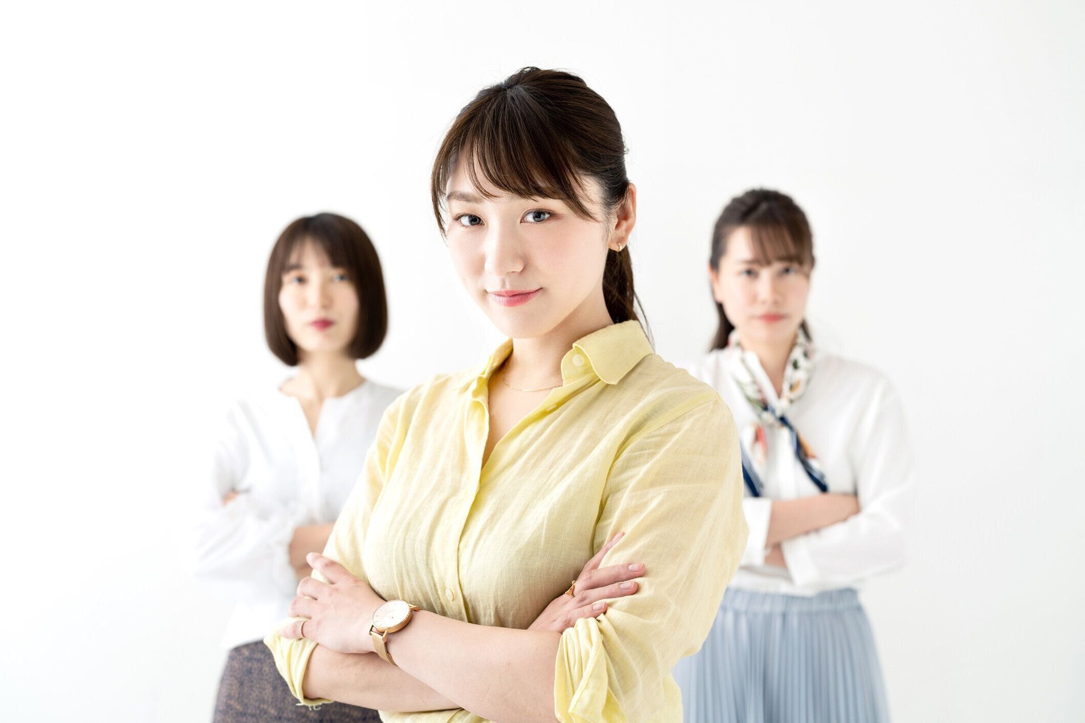 アジアの女の子のグループの肖像画。