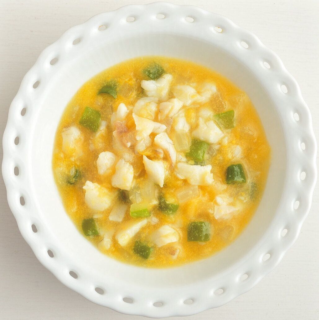 白身魚と野菜のコーンクリーム煮 （離乳後期 9～11カ月ごろ）