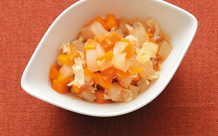 鶏ささ身と根菜の煮もの (離乳後期 9~11カ月ごろ)