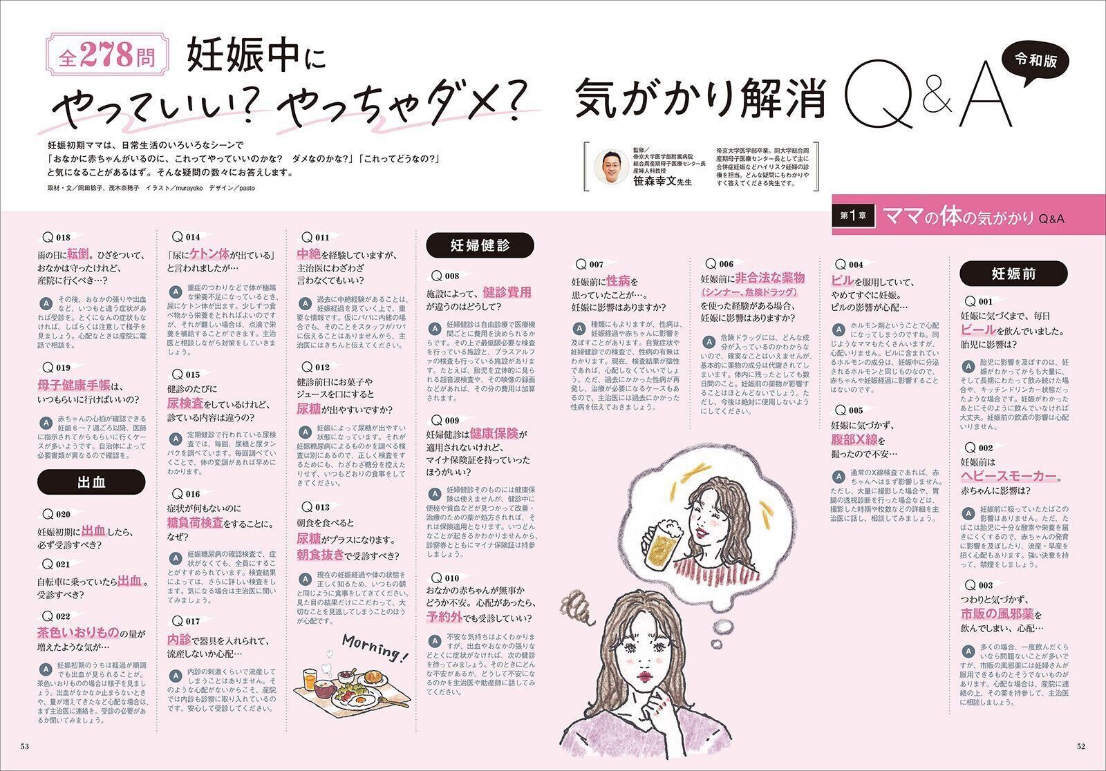 【特集】全278問 妊娠中にやっていい？やっちゃダメ？ 気がかり解消Q＆A 令和版