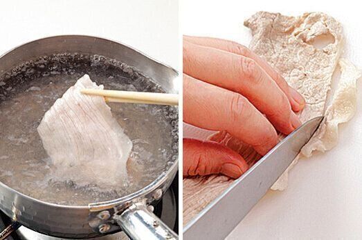 ●脂身を取り除く