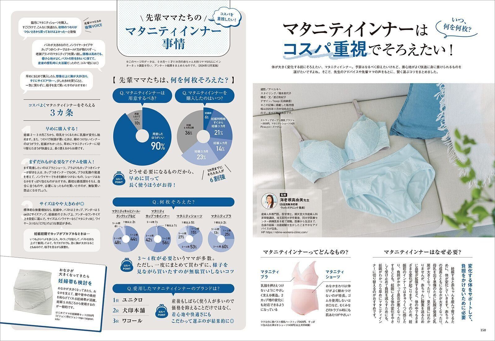 【特集】マタニティインナーはコスパ重視でそろえたい！
