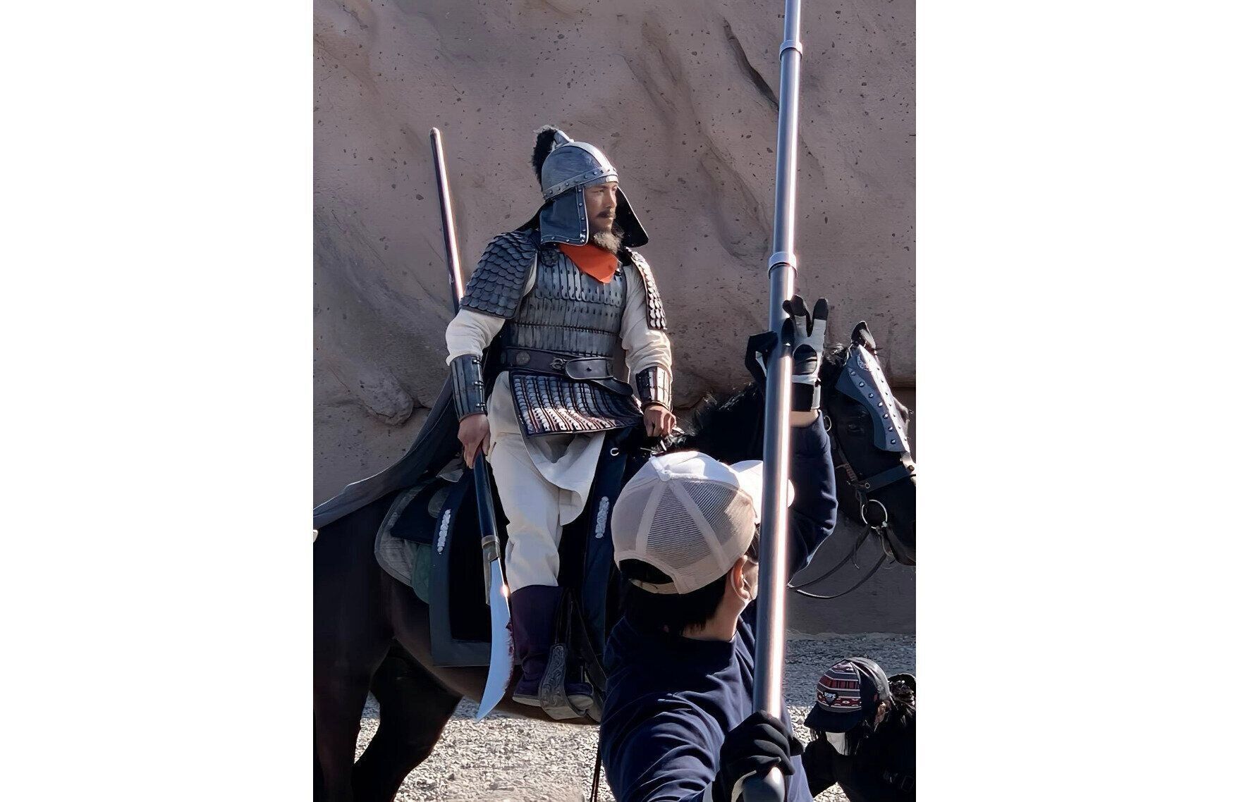 映画『キングダム 運命の炎』撮影時の様子。