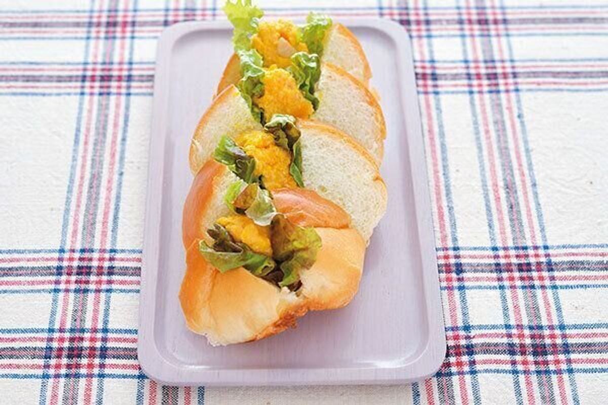 ツナ入りかぼちゃサラダのロールパン 大人2人 子ども1人分 幼児食レシピ たまひよ ツナ入りかぼちゃサラダのロールパン 大人2人 子ども1人分 幼児食レシピ たまひよ