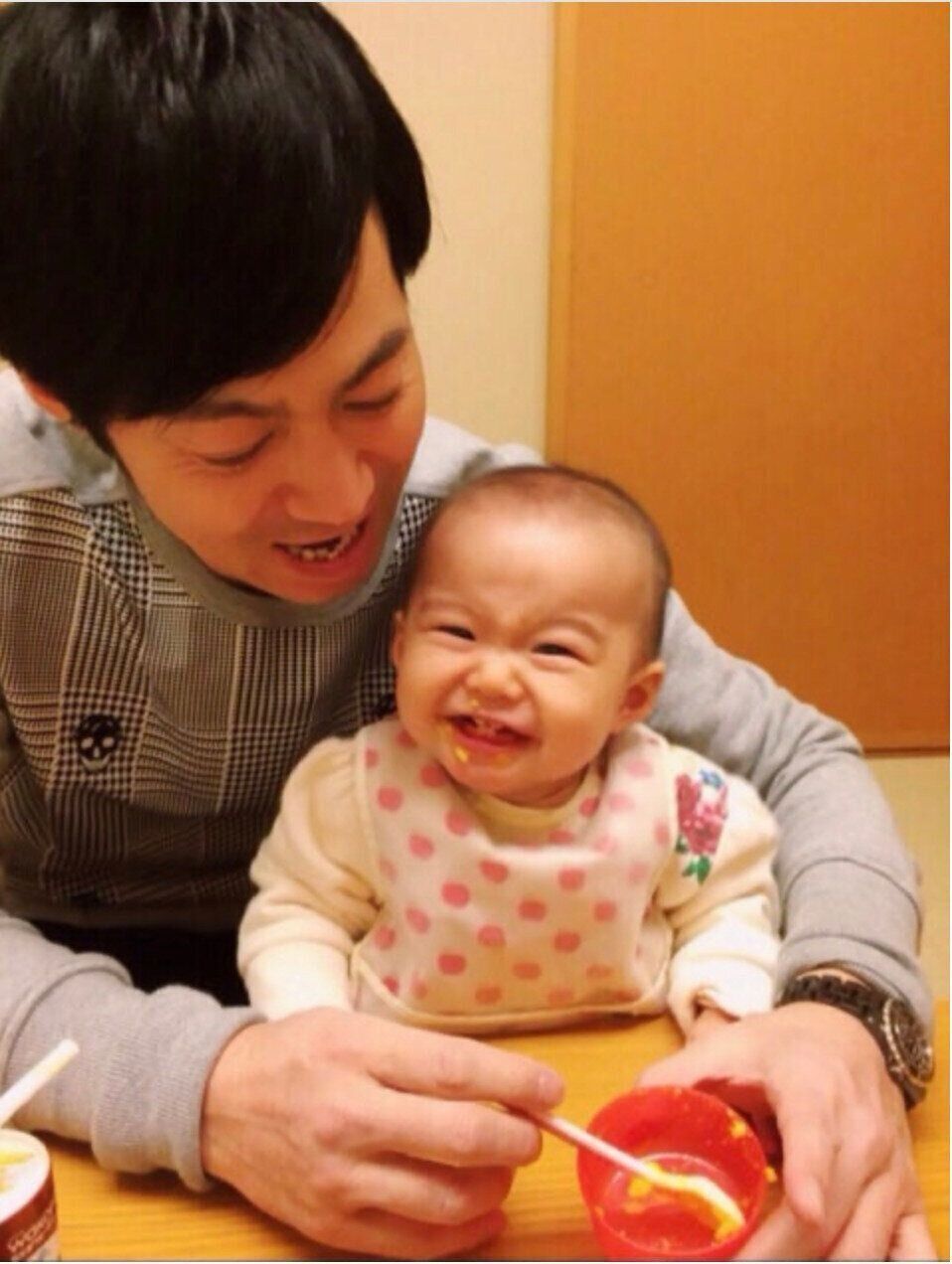 東さんとうたちゃんの親子写真。