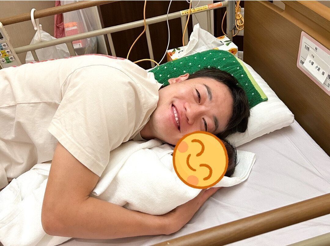 おばたのお兄さんと生まれたばかりの息子さん