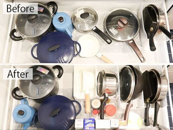 フライパンや鍋の収納に便利なカインズの「Skitto(スキット)」