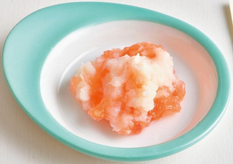 トマトのじゃがいもマッシュあえ （離乳中期 7～8カ月ごろ）