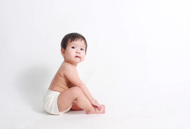 小さなかわいいアジアの赤ちゃんの肖像画