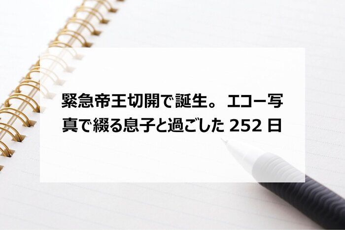 緊急帝王切開で誕生。エコー写真で綴る息子と過ごした252日