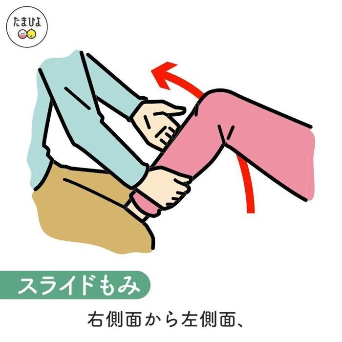 ふくらはぎ全体に効く「スライドもみ」