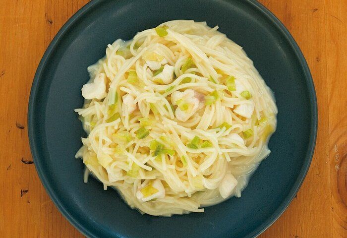 キャベツのコーンクリームパスタ （離乳完了期 1才～1才6カ月ごろ）