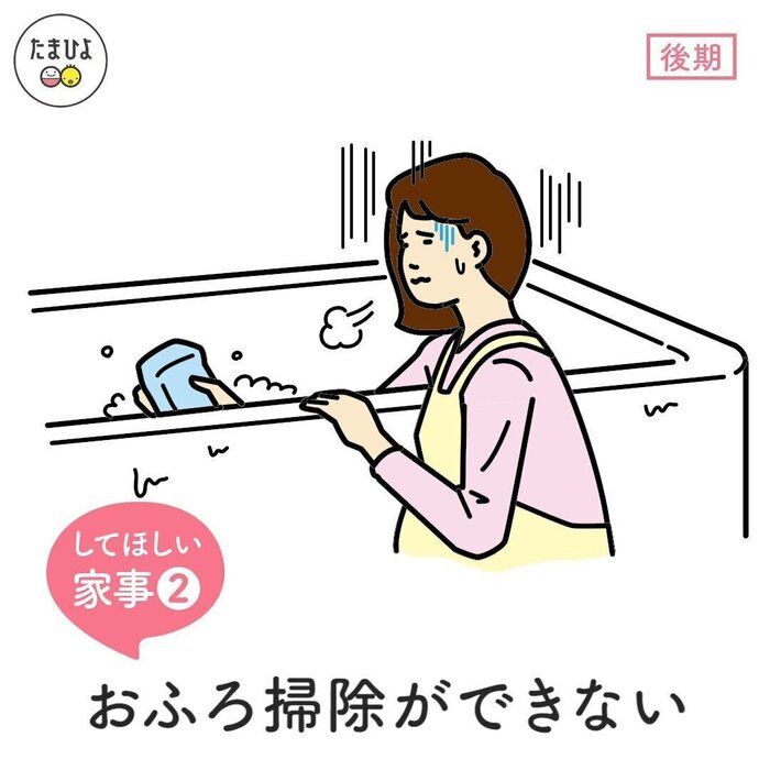 してほしい家事2「おふろ掃除ができない」