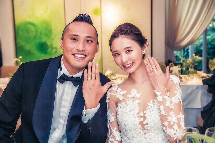 2020年10月に挙式。「コロナ禍だったからこそ、家族婚という形式で執り行いました」