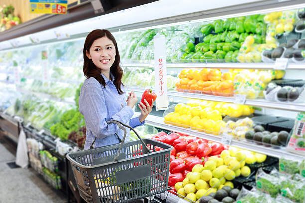 30 代の女性のスーパーで購入食料品