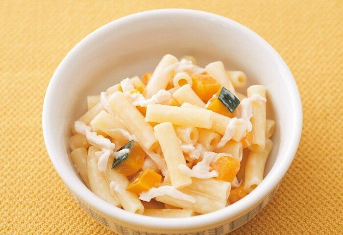 ささ身とかぼちゃのマヨパスタ （離乳完了期 1才～1才6カ月ごろ）