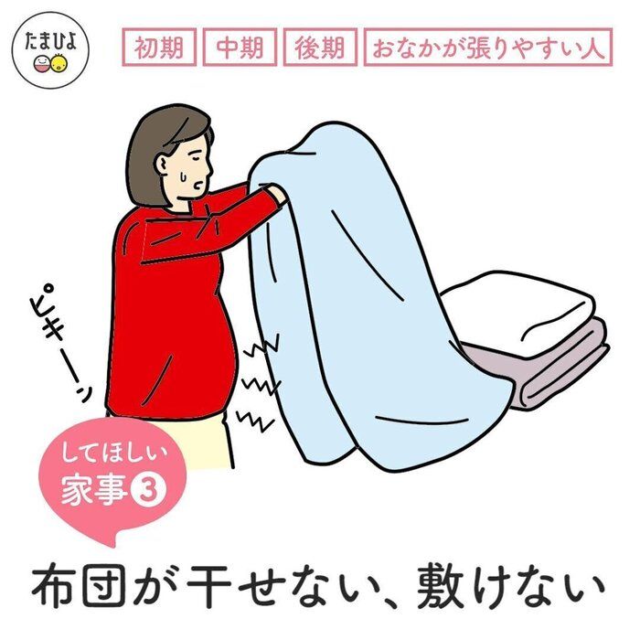 してほしい家事3「布団が干せない、敷けない」