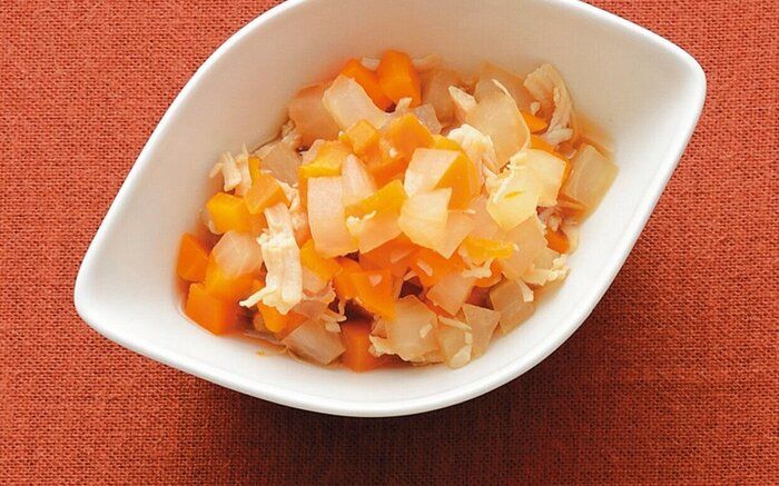 鶏ささ身と根菜の煮もの （離乳後期 9～11カ月ごろ）