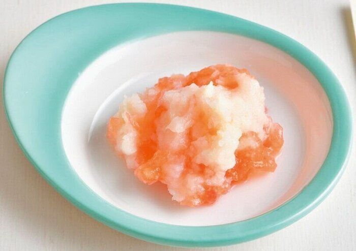 トマトのじゃがいもマッシュあえ （離乳中期 7～8カ月ごろ）