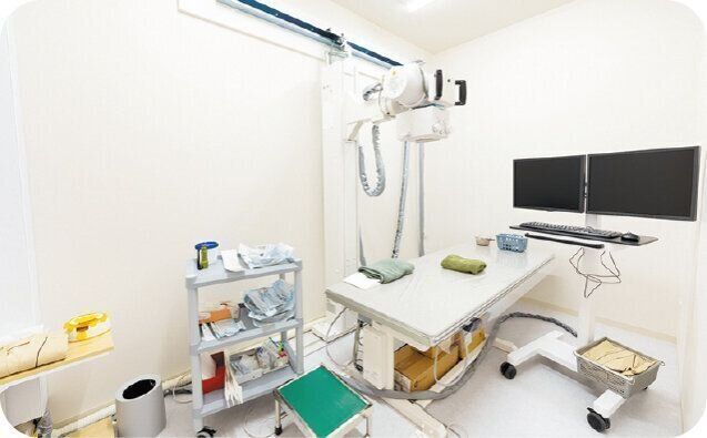 【レントゲン室】子宮卵管造影検査ができる設備も。痛みを最小限に抑えるために、造影剤の注入も工夫しているそう
