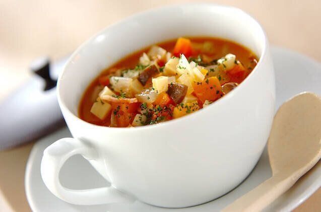 エリンギのミネストローネ