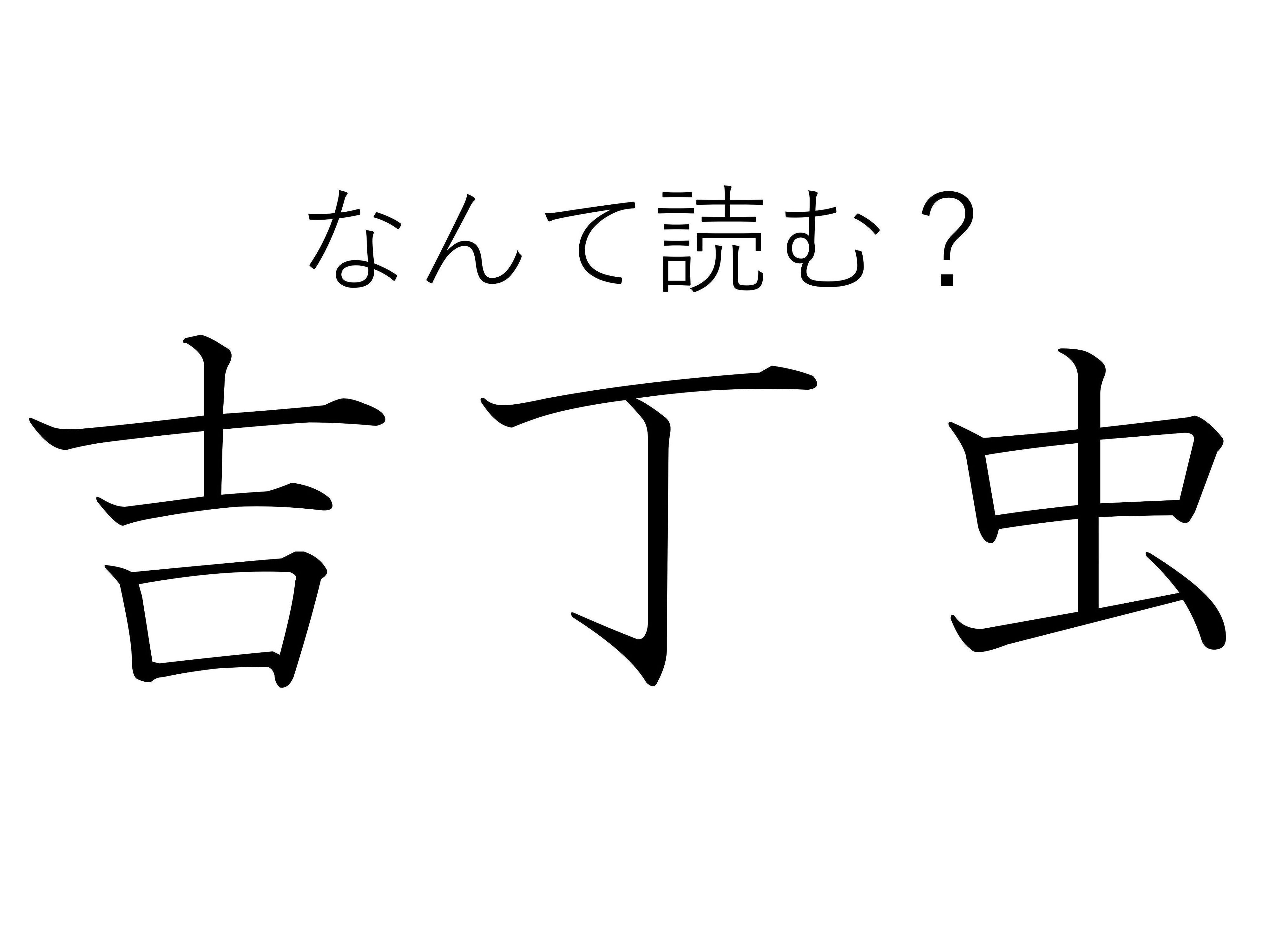 名前はよく聞くけど見つけるのは難しいかも？難読漢字「吉丁虫」はなんて読む？