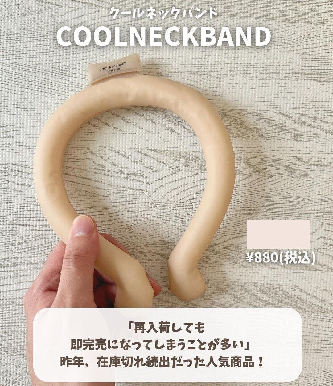 【3coins】首にかけるだけ！「クールネックバンド」