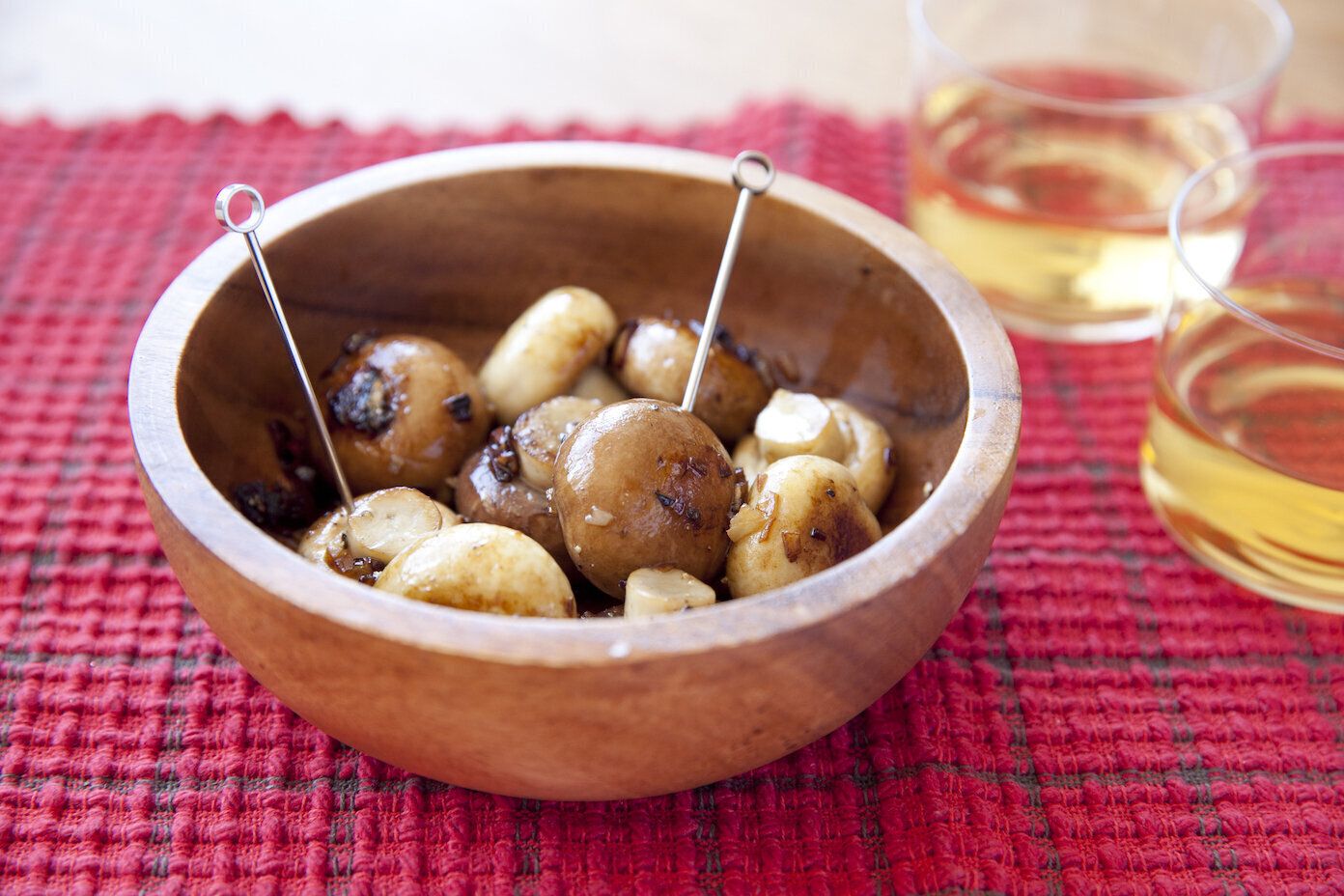 丸ごとマッシュルームの即席アヒージョ風