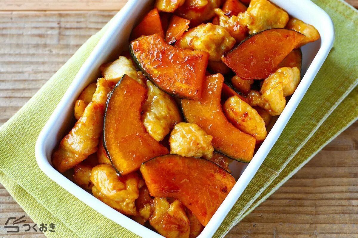 鶏肉とかぼちゃの甘酢炒め