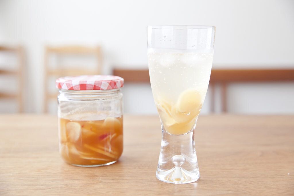 新生姜で！ピリリと辛い自家製ジンジャーエール