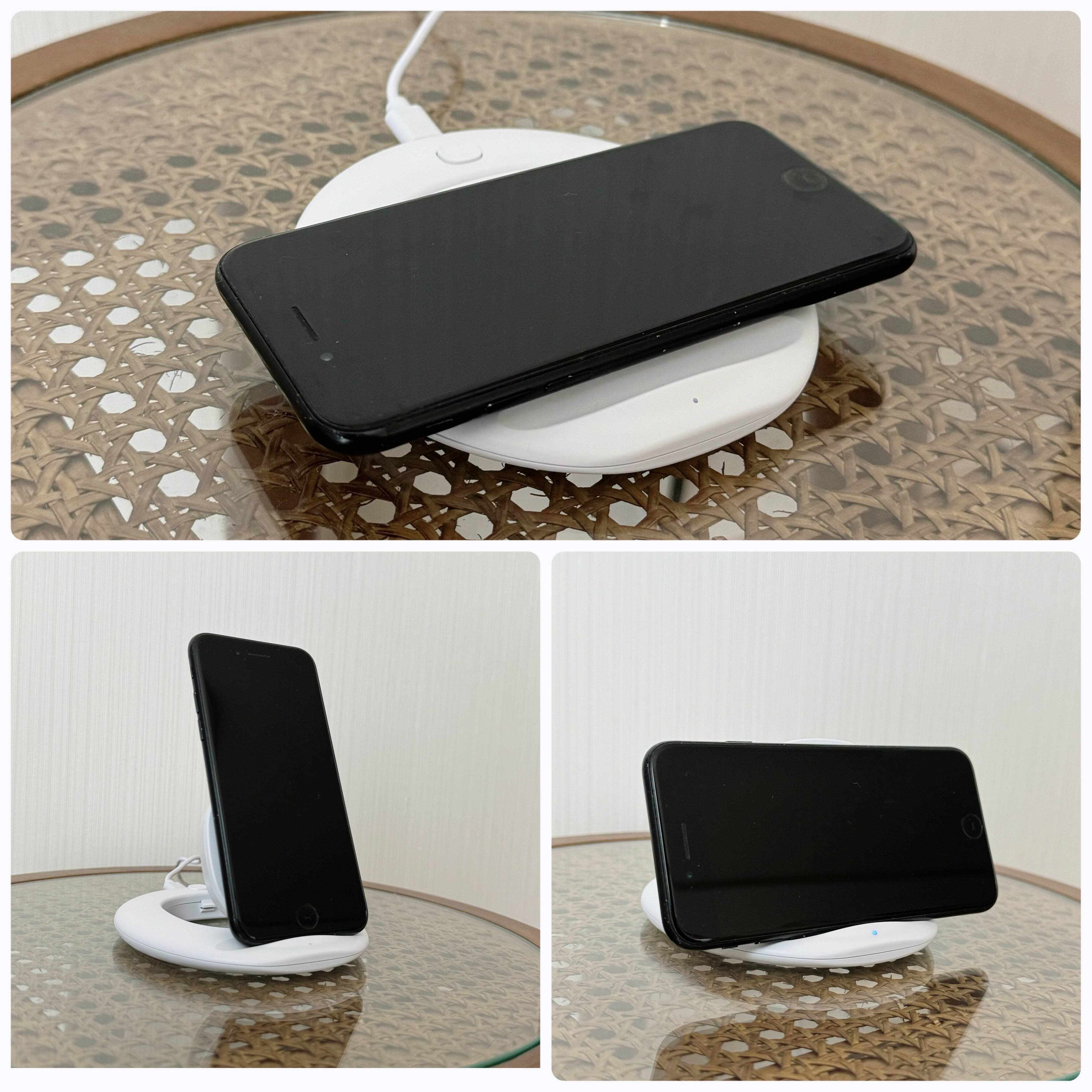 平置きだけじゃない！充電しながら横置きも縦置きもできる！