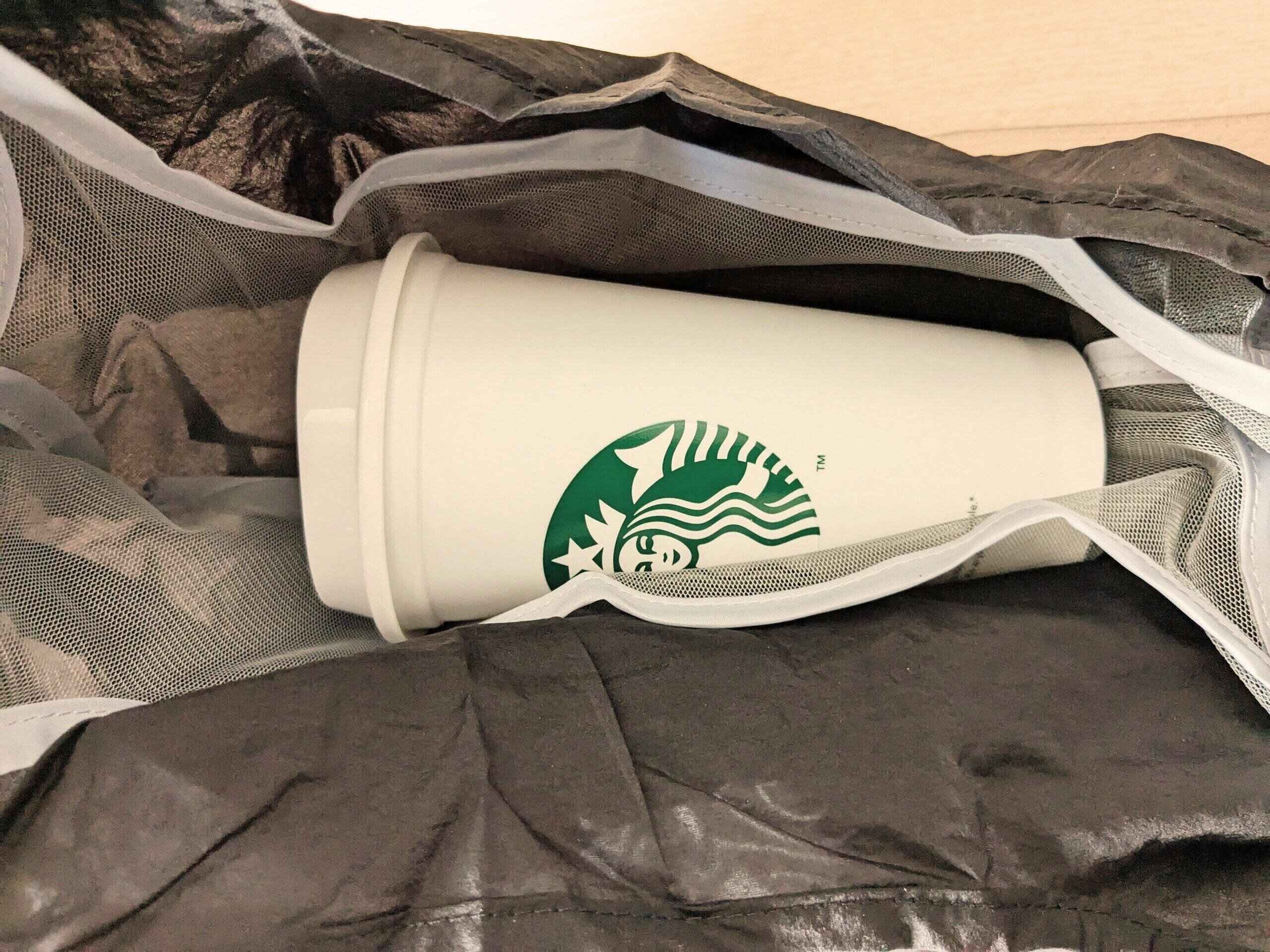 スターバックス　2層式TOGO ECOバッグ&カードケースブラック