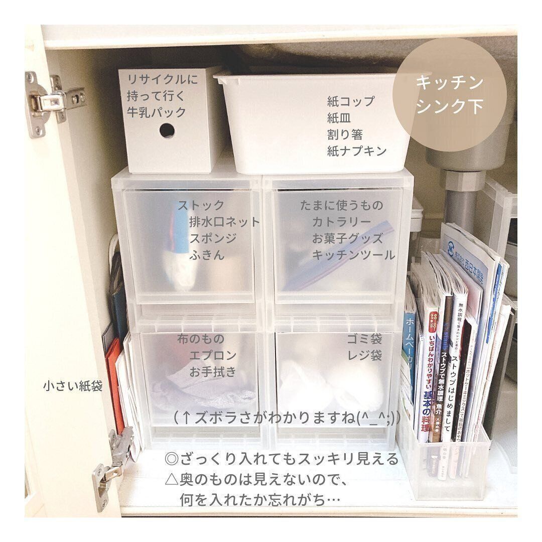 中身が見えやすい！「ポリプロピレン追加用ストッカー」