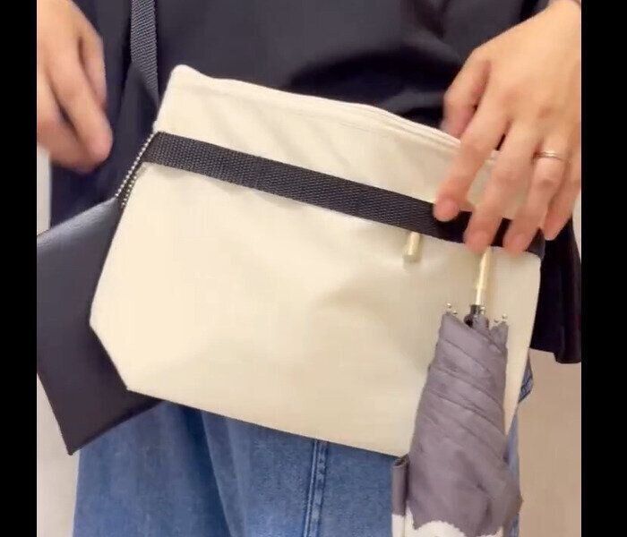 【ダイソー】最高すぎた！ポケット付きショルダーバッグ