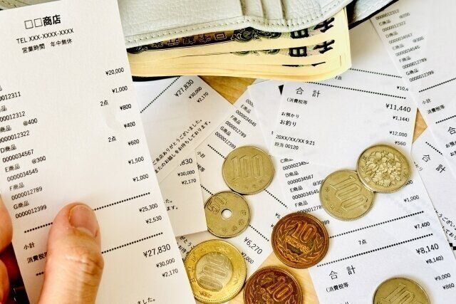 レシートとお金