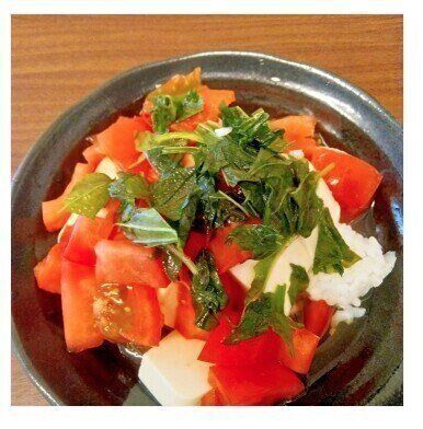 簡単♪トマトと豆腐のさっぱり丼ぶり 