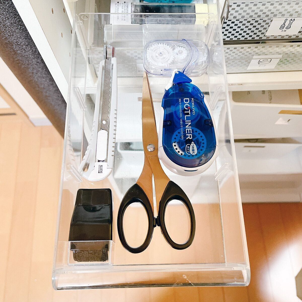 文房具の引き出しに収納