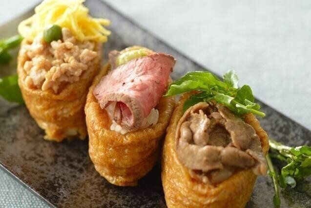 油揚げを使った肉のせいなり寿司