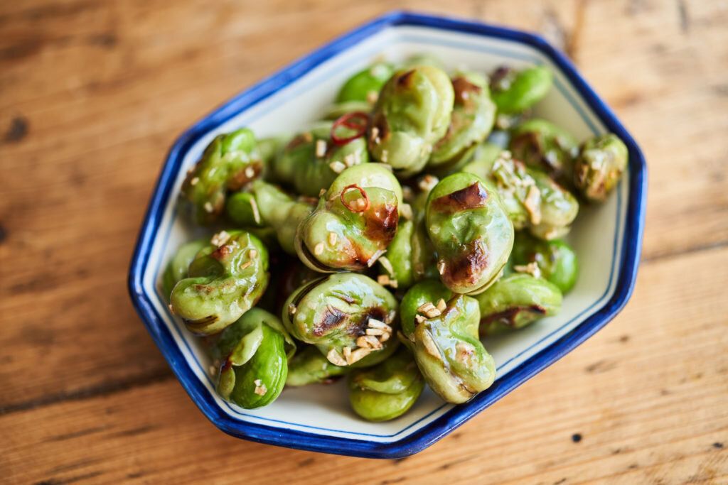 塩茹で不要！そら豆ペペロン