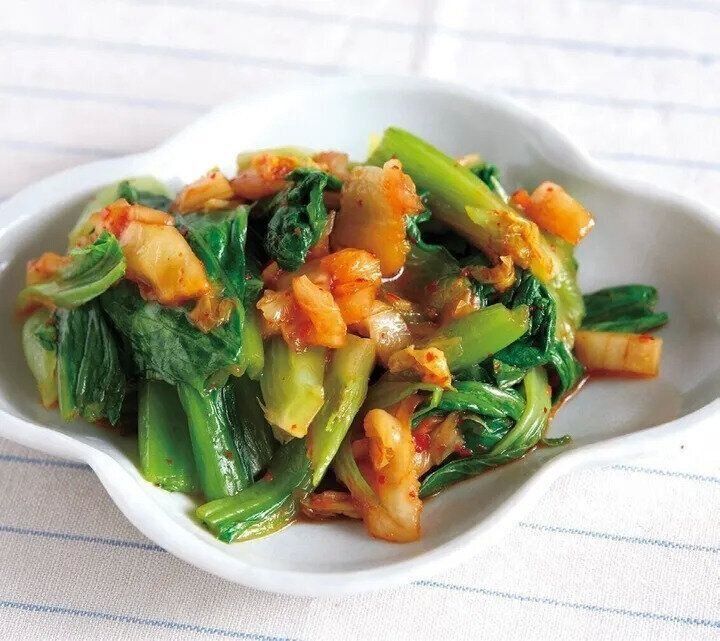 青梗菜のキムチあえ