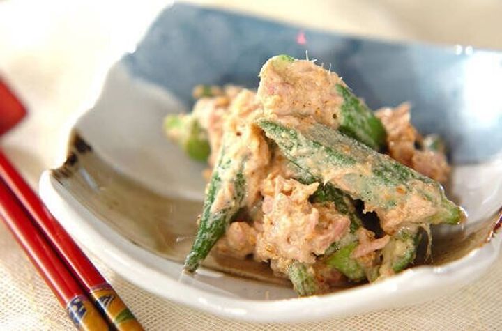 オクラとツナのゴママヨ和え