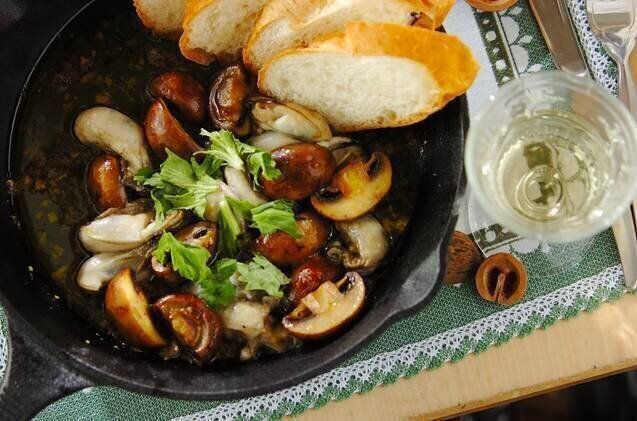 カキのアヒージョ