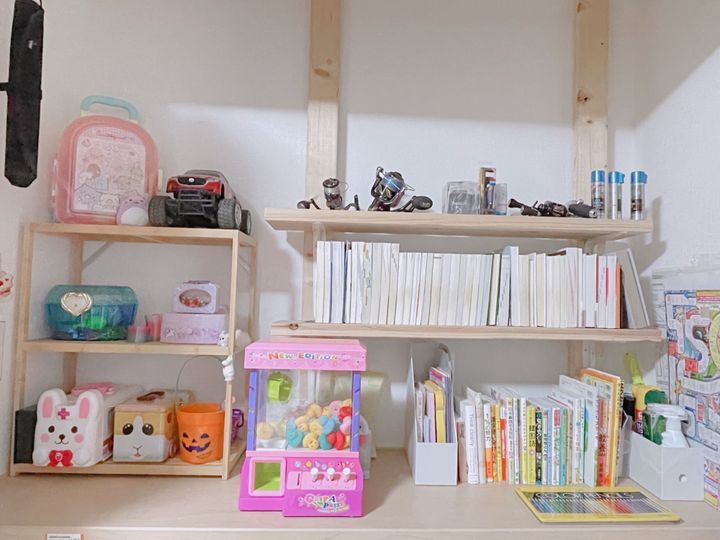 じぶんのものを減らしたら家族の趣味のものを丸々収納できるスペースが生まれた