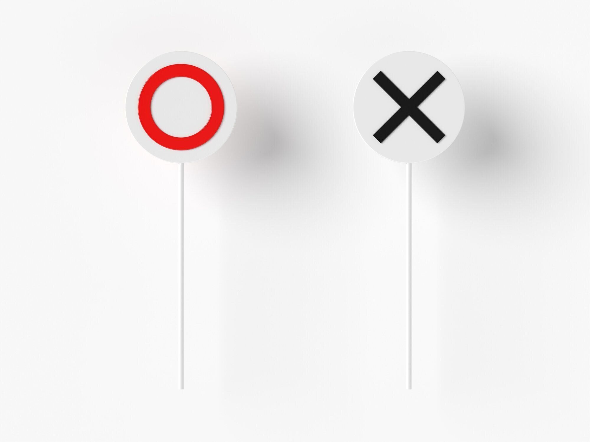 「はい」または「いいえ」のサイン