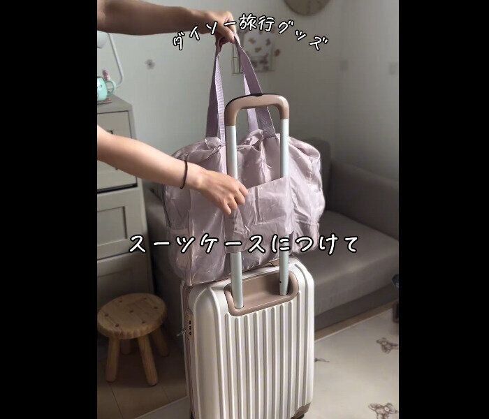 【ダイソー】困るアレを解決!?トラベルバッグ