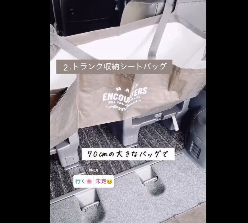 【セリア】大容量！トランクシート収納バッグ