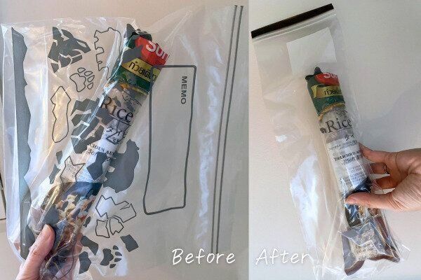 フリーザバッグのサイズ違いを使ったビフォーアフター