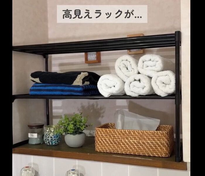 【ダイソー】高見え！2段ワイド収納ラック