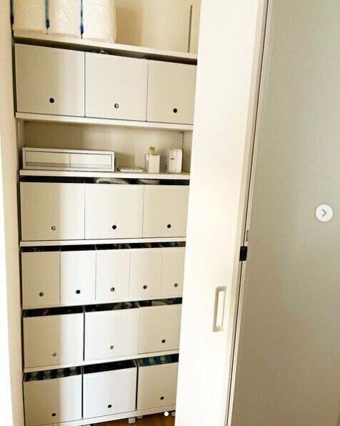 同じ収納アイテムにすればすっきり統一感のある空間に