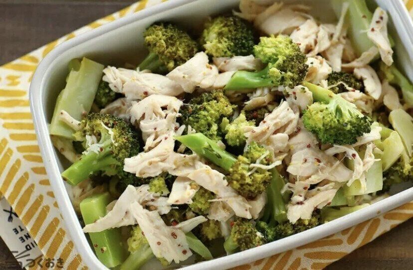 ブロッコリーとささみのマスタードマヨ和え